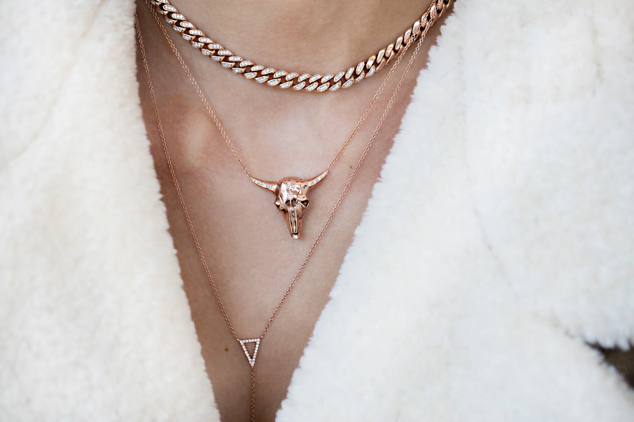 14kt gold and diamond cuban chain link necklace - Image 5