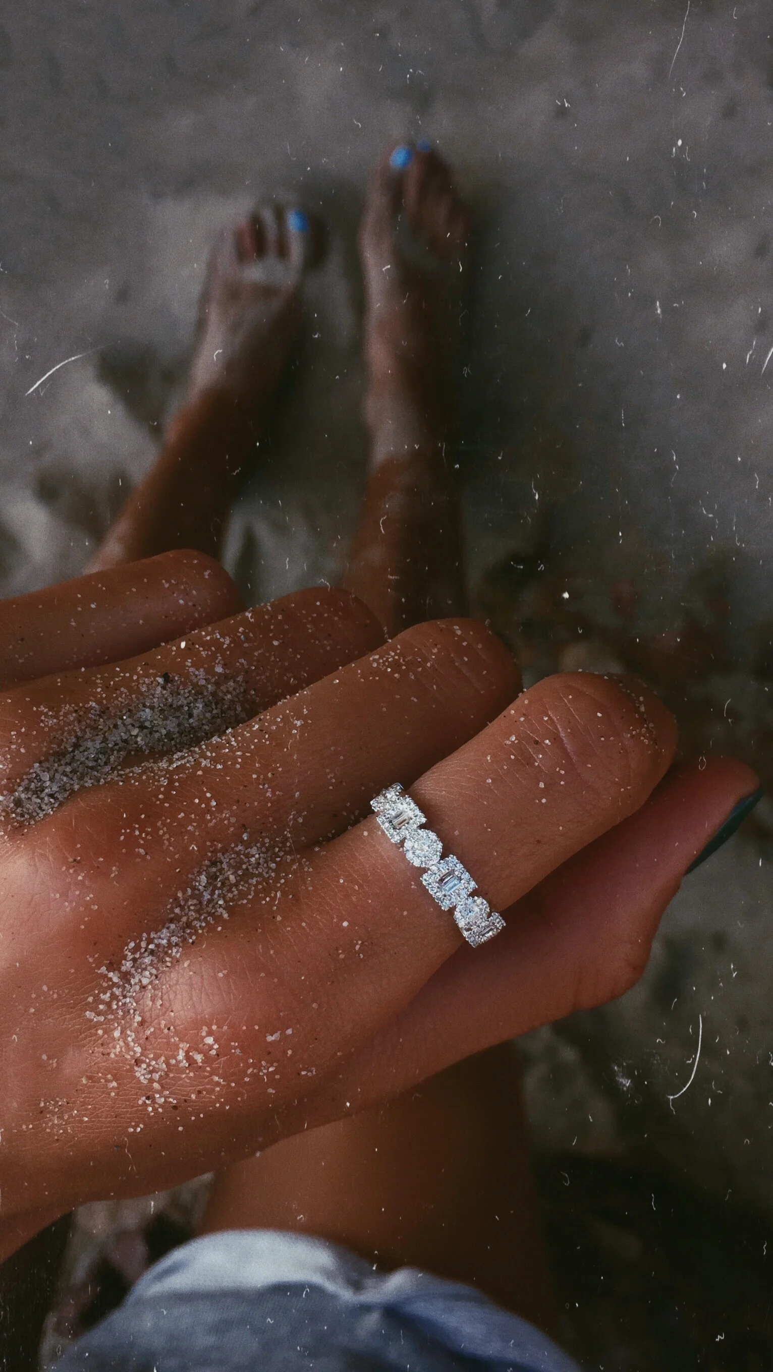 14kt gold and diamond geometric ring - Image 4