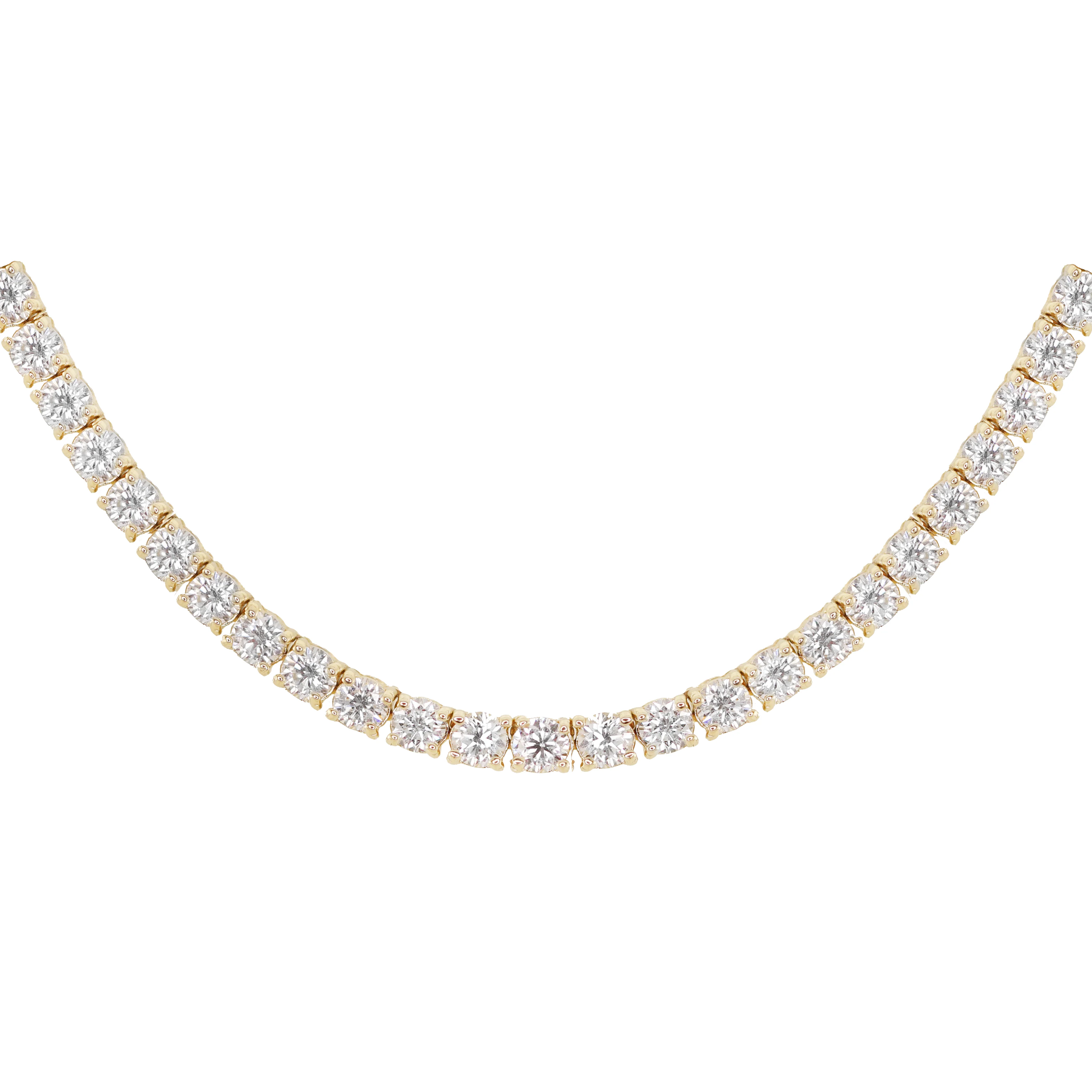 14kt gold and diamond grande tennis necklace - Image 3