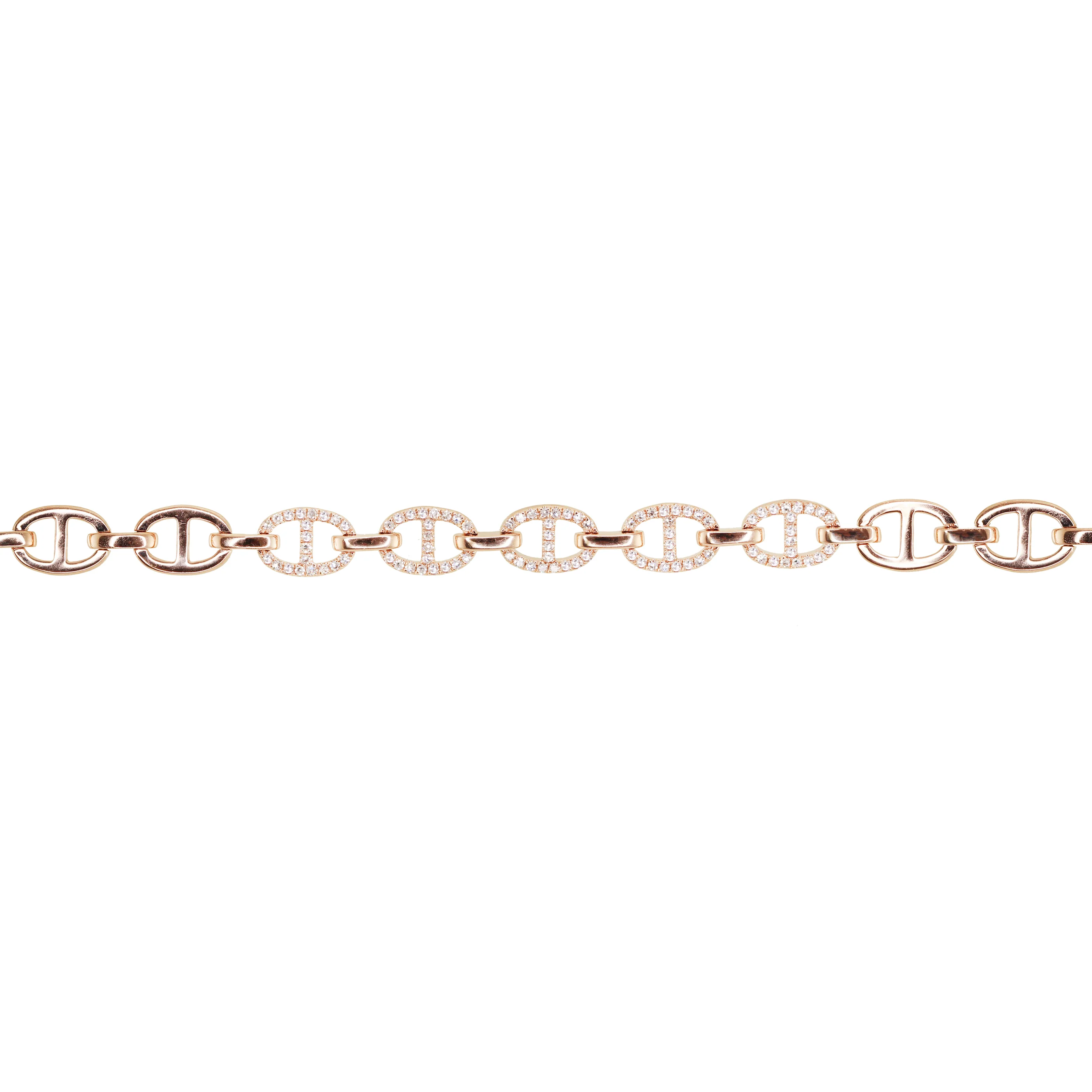 14kt gold and diamond link bracelet - Image 5