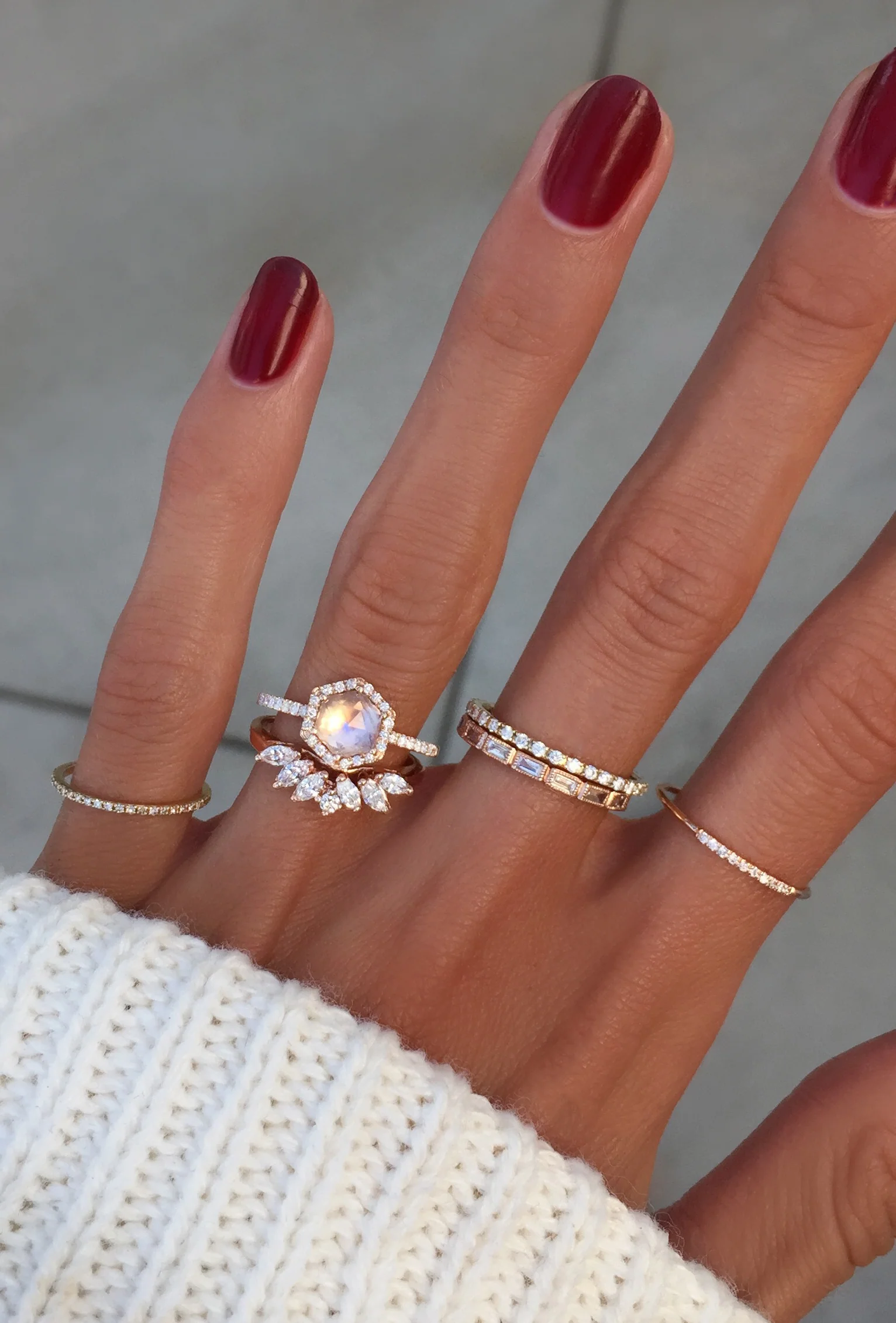 14kt gold marquise diamond ring guard - Image 6