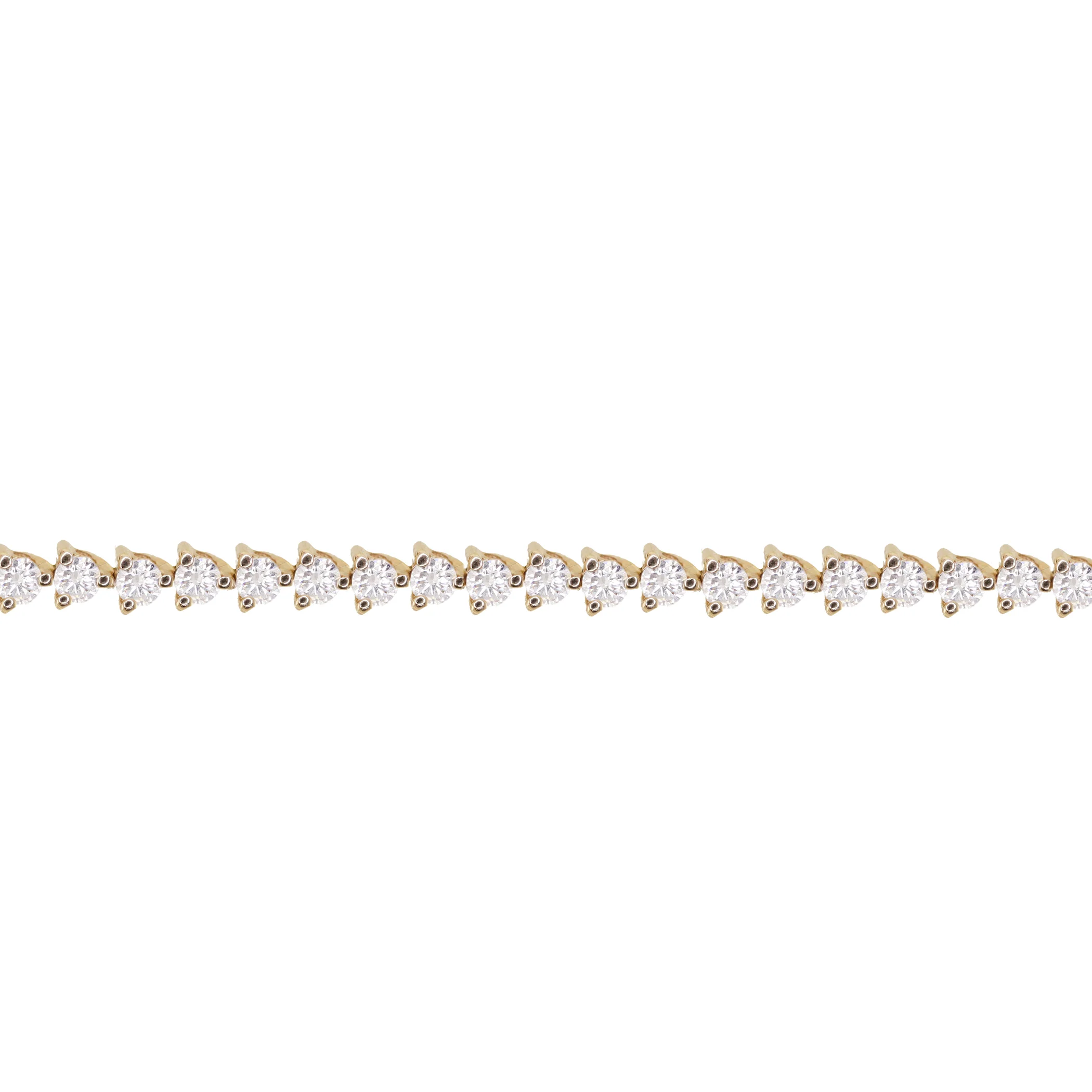 14kt gold and diamond mini prong tennis bracelet - Image 4