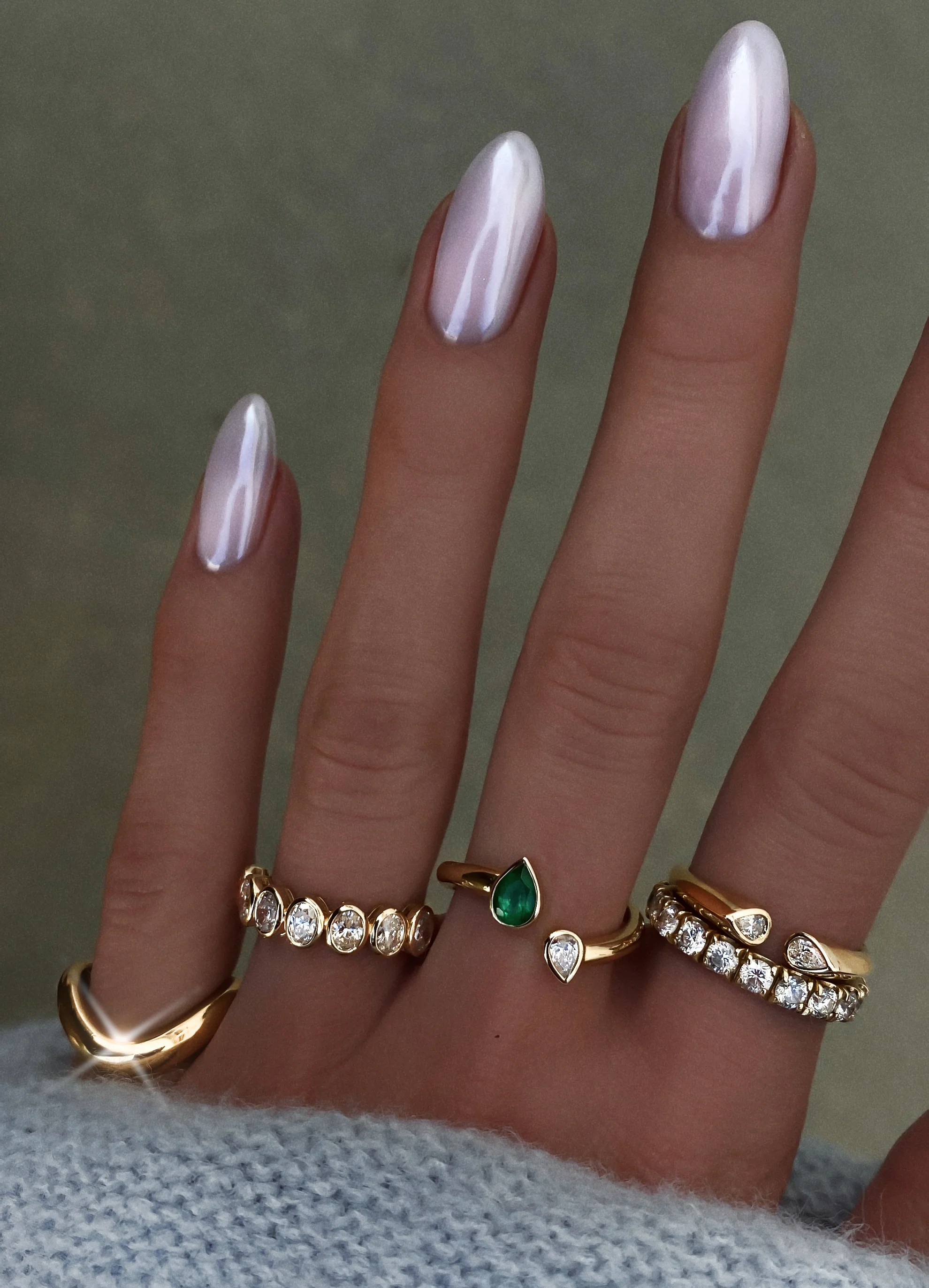 14kt gold and diamond open celine ring - Image 3