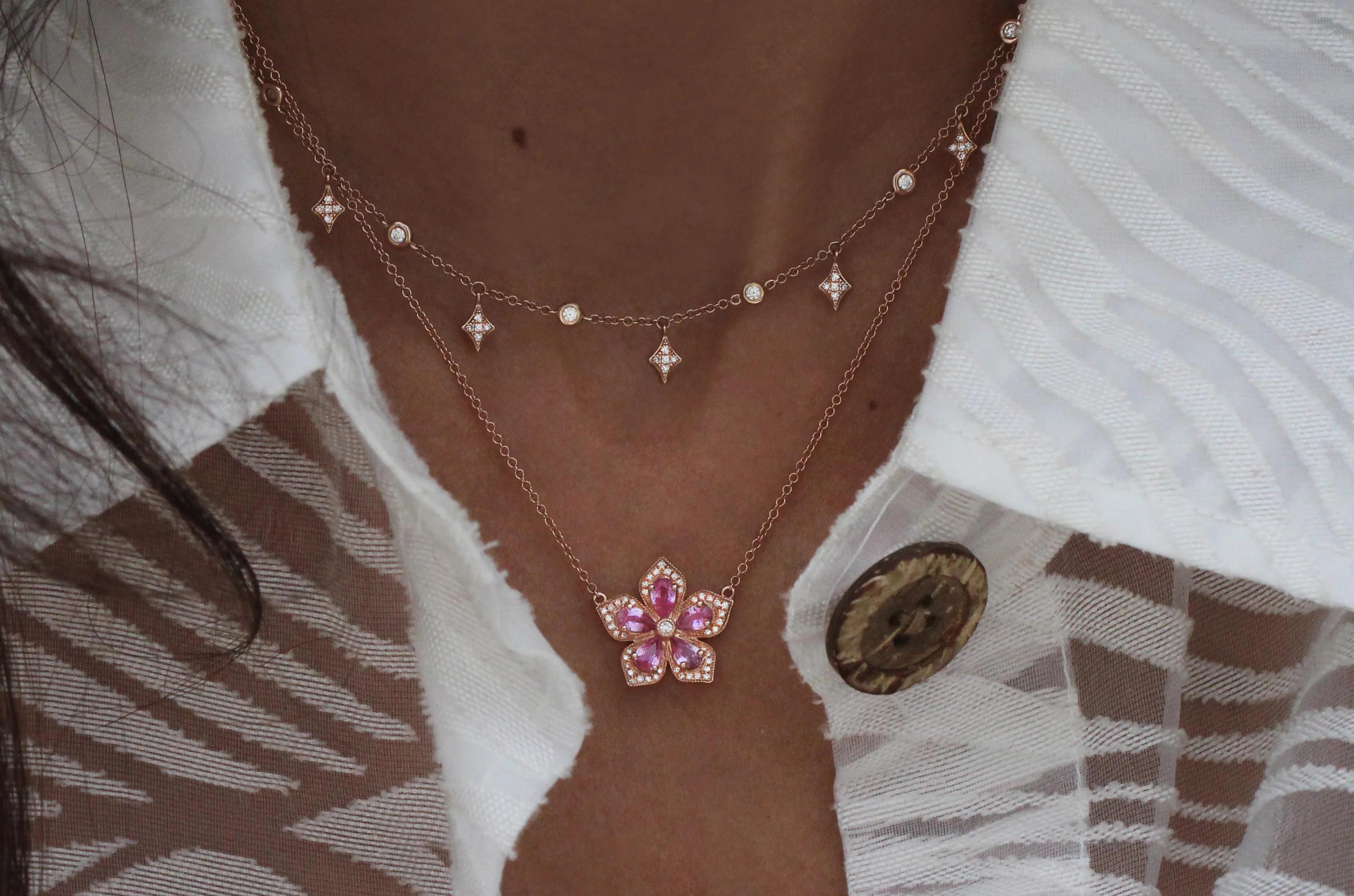 14kt gold and diamond twilight choker necklace - Image 3