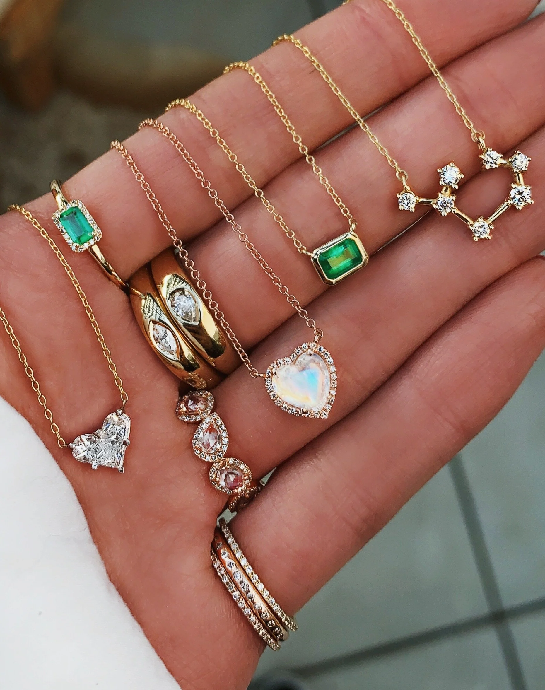 14kt gold and diamond zodiac necklace - Image 3