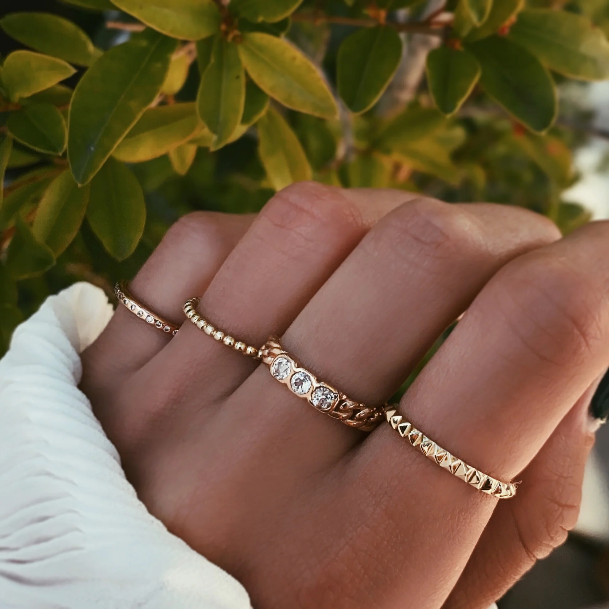 14kt gold pyramid ring - Image 3