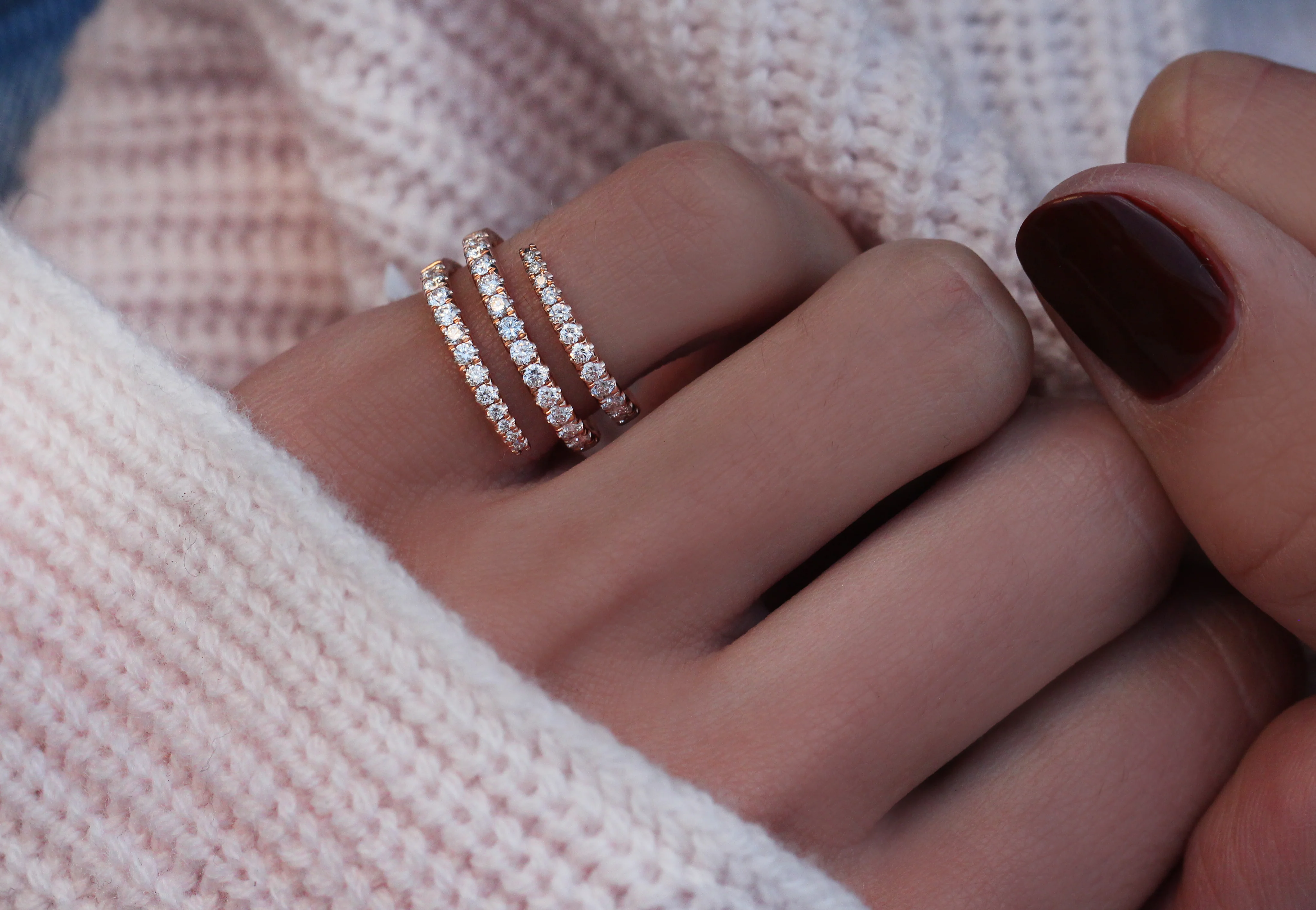 14kt gold diamond coil ring - Image 4