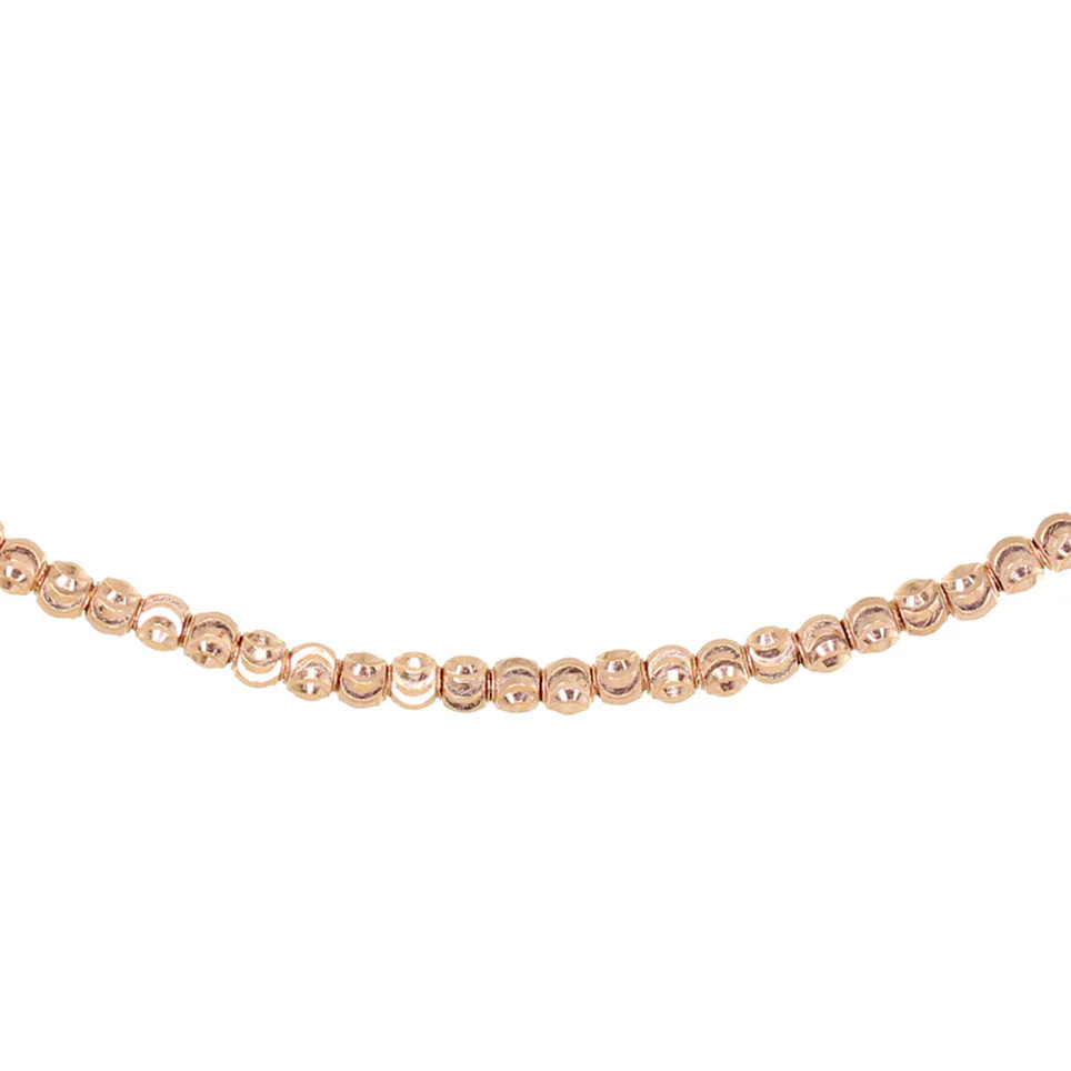 14kt gold full diamond cut beaded choker
