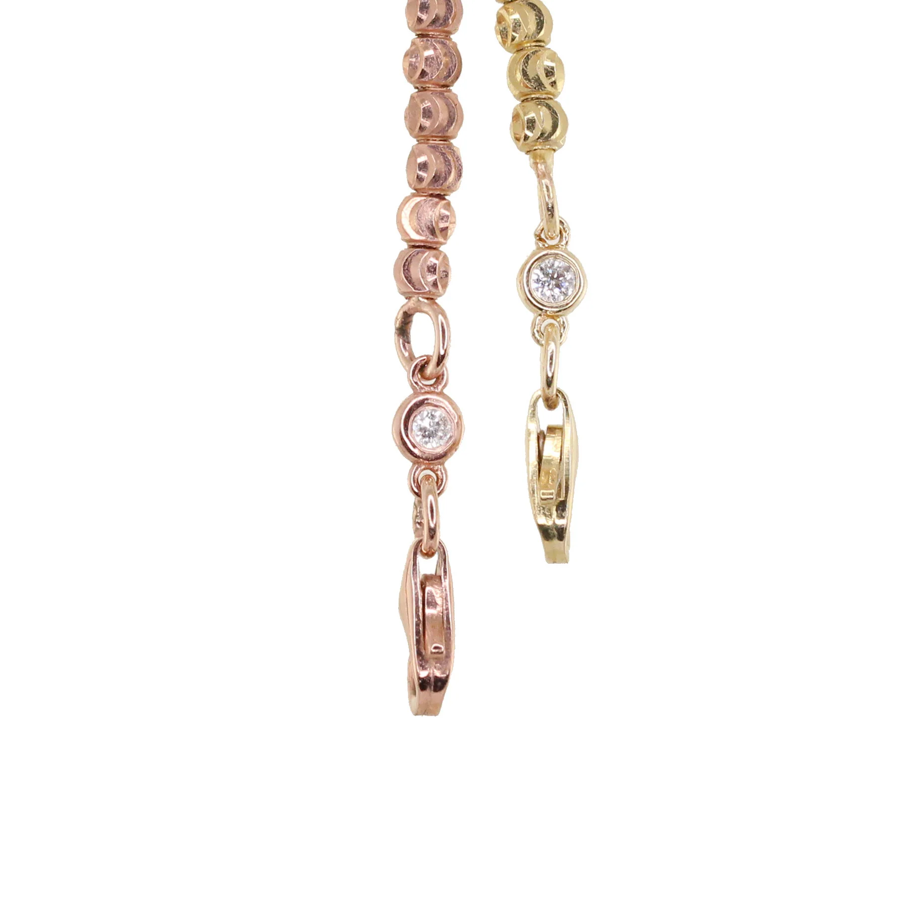 14kt gold full diamond cut beaded choker - Image 11
