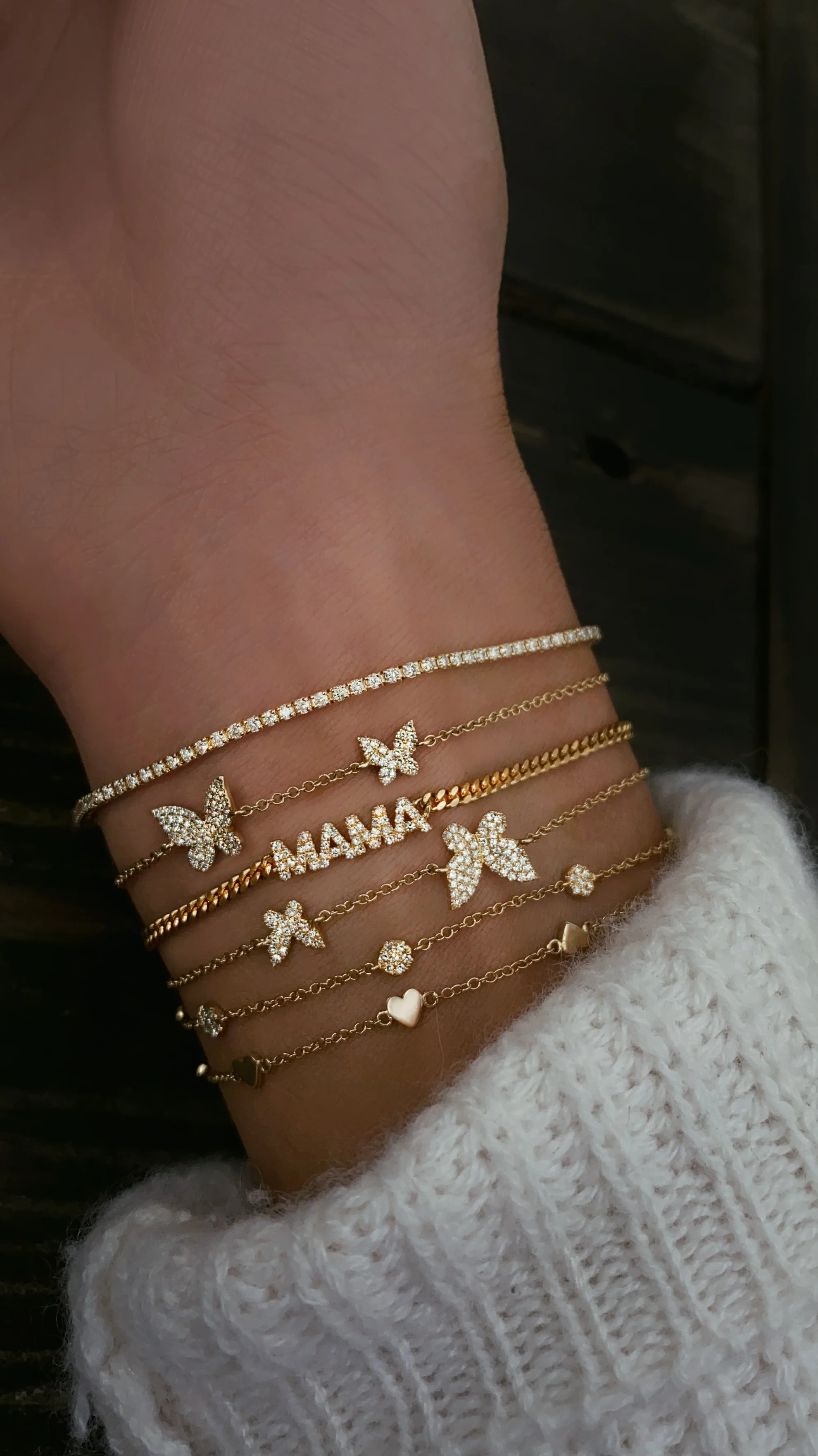 14kt gold whisper diamond tennis bracelet - Image 2