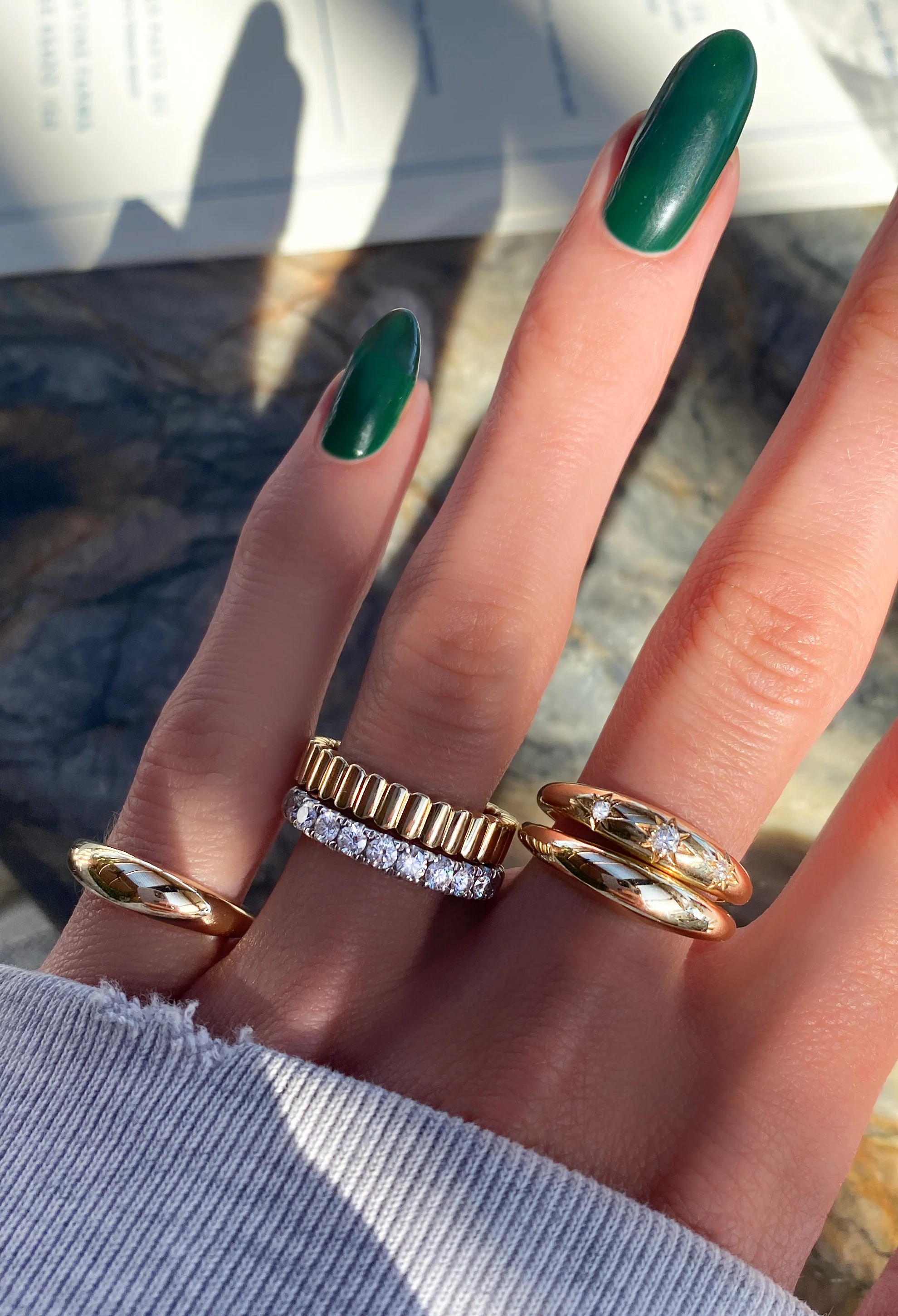 14kt gold dome ring - Image 3