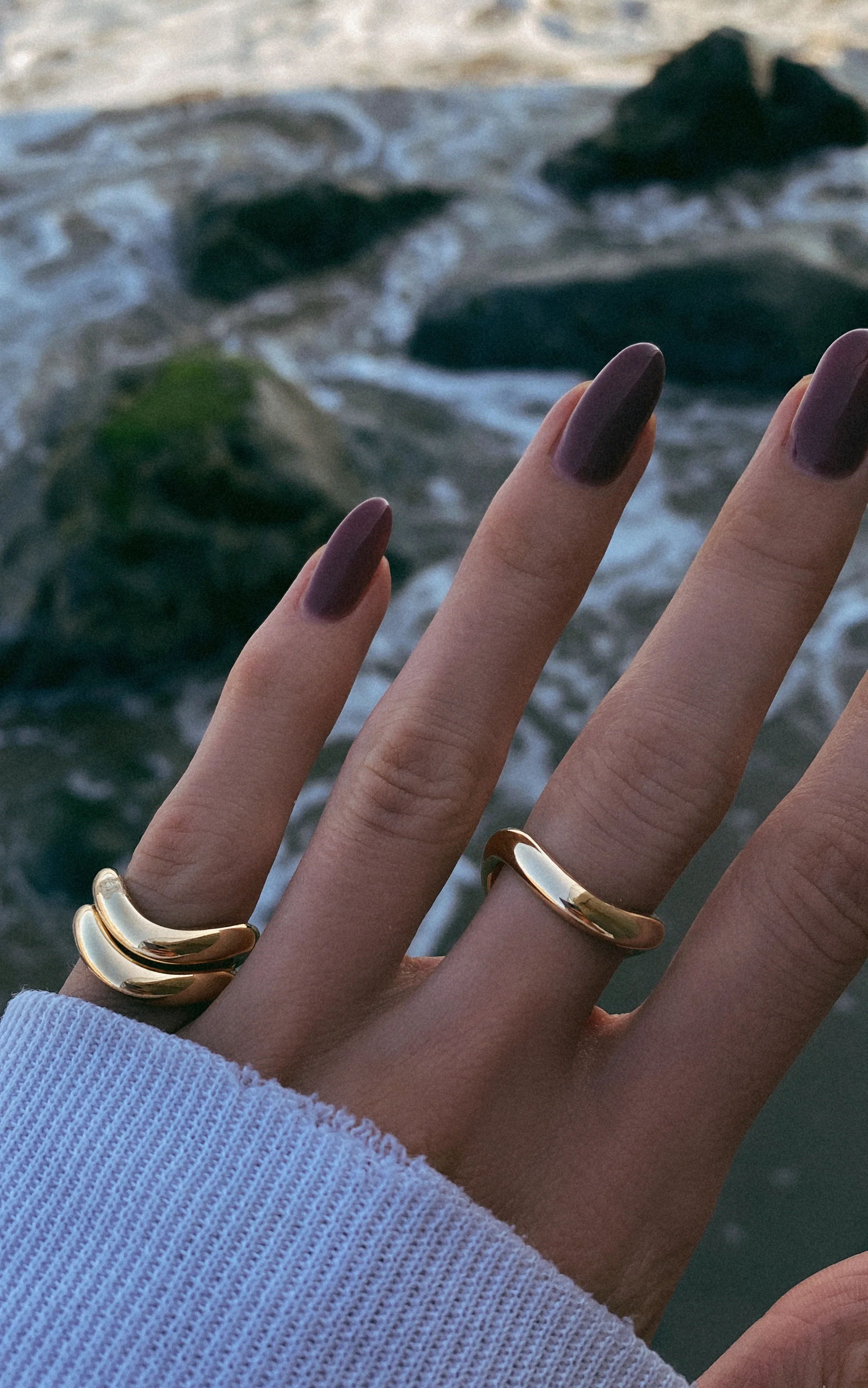 14kt gold wave dome ring - Image 4