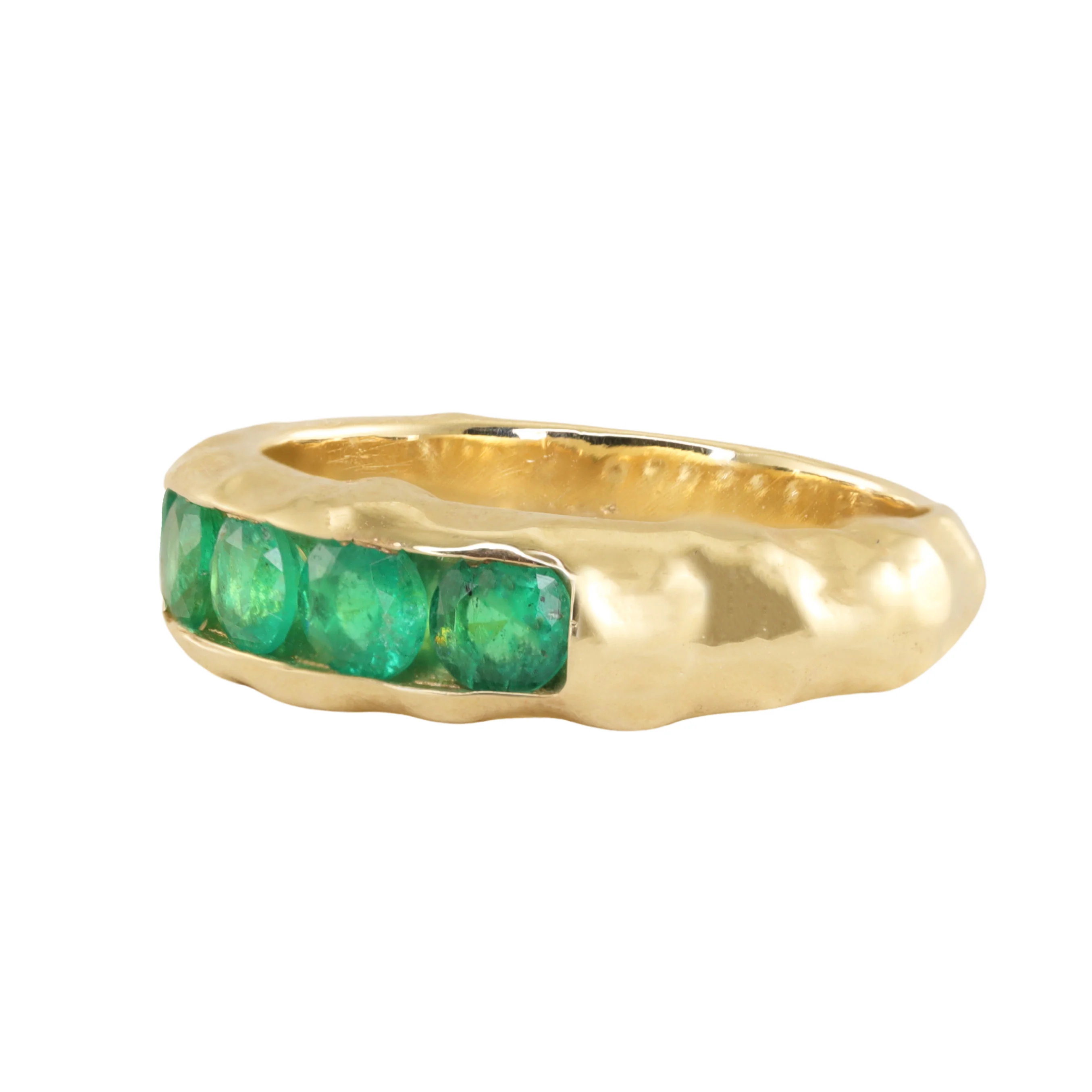 14kt gold emerald treasure band - Image 5