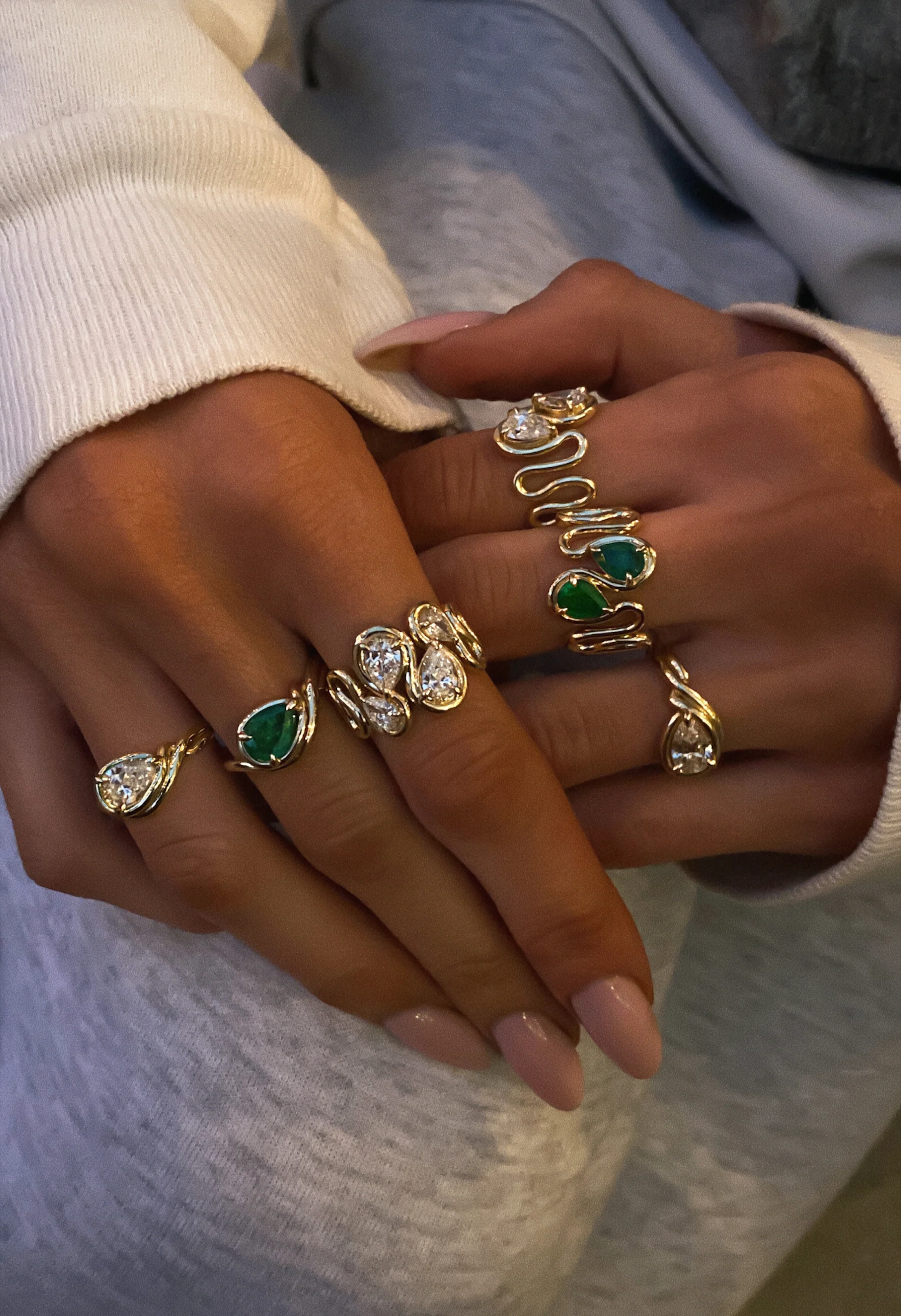 14kt gold four diamond Marea ring - Image 4