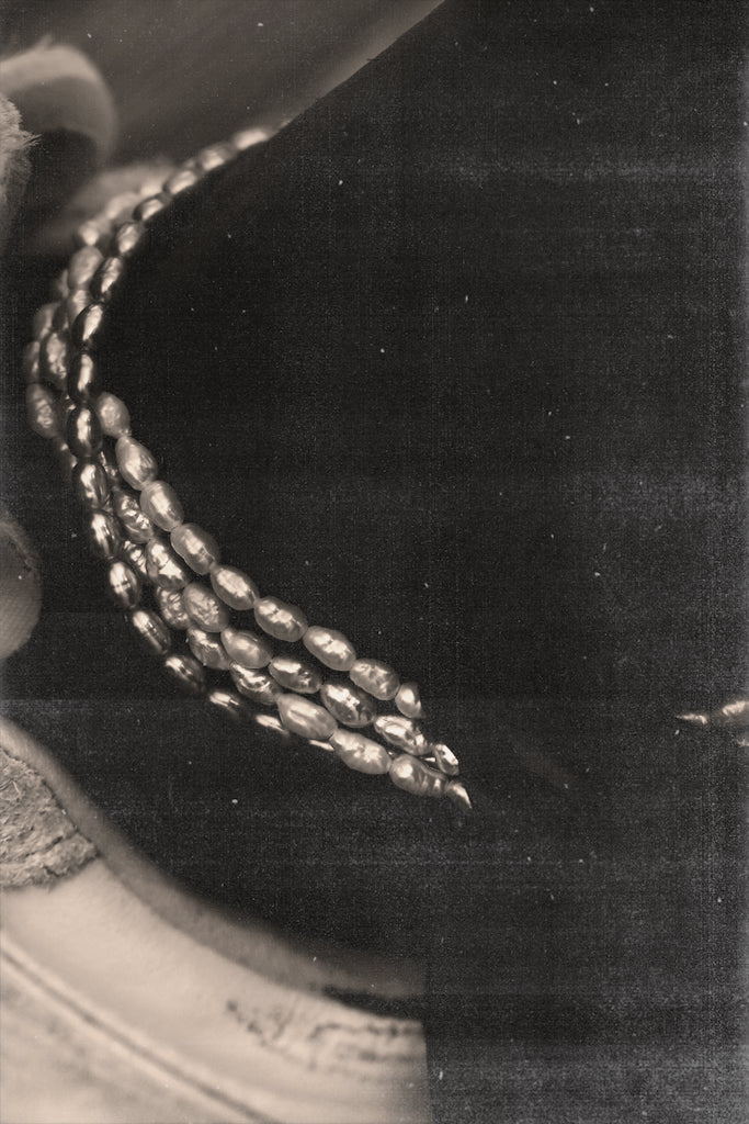14kt gold fresh water pearl anklet - Image 3
