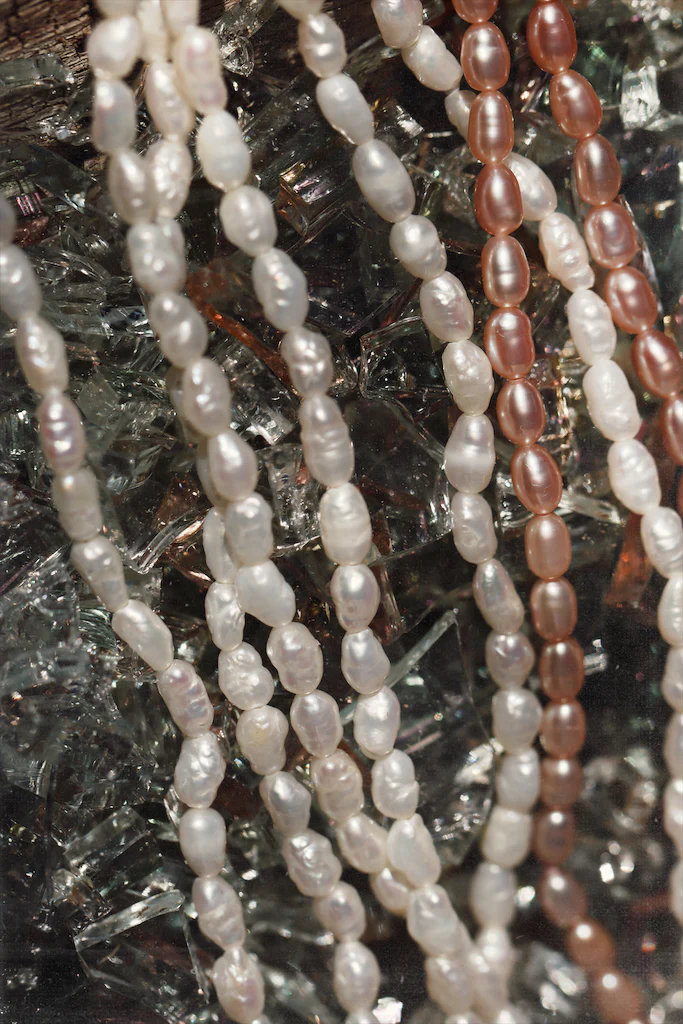 14kt gold fresh water pearl anklet - Image 5