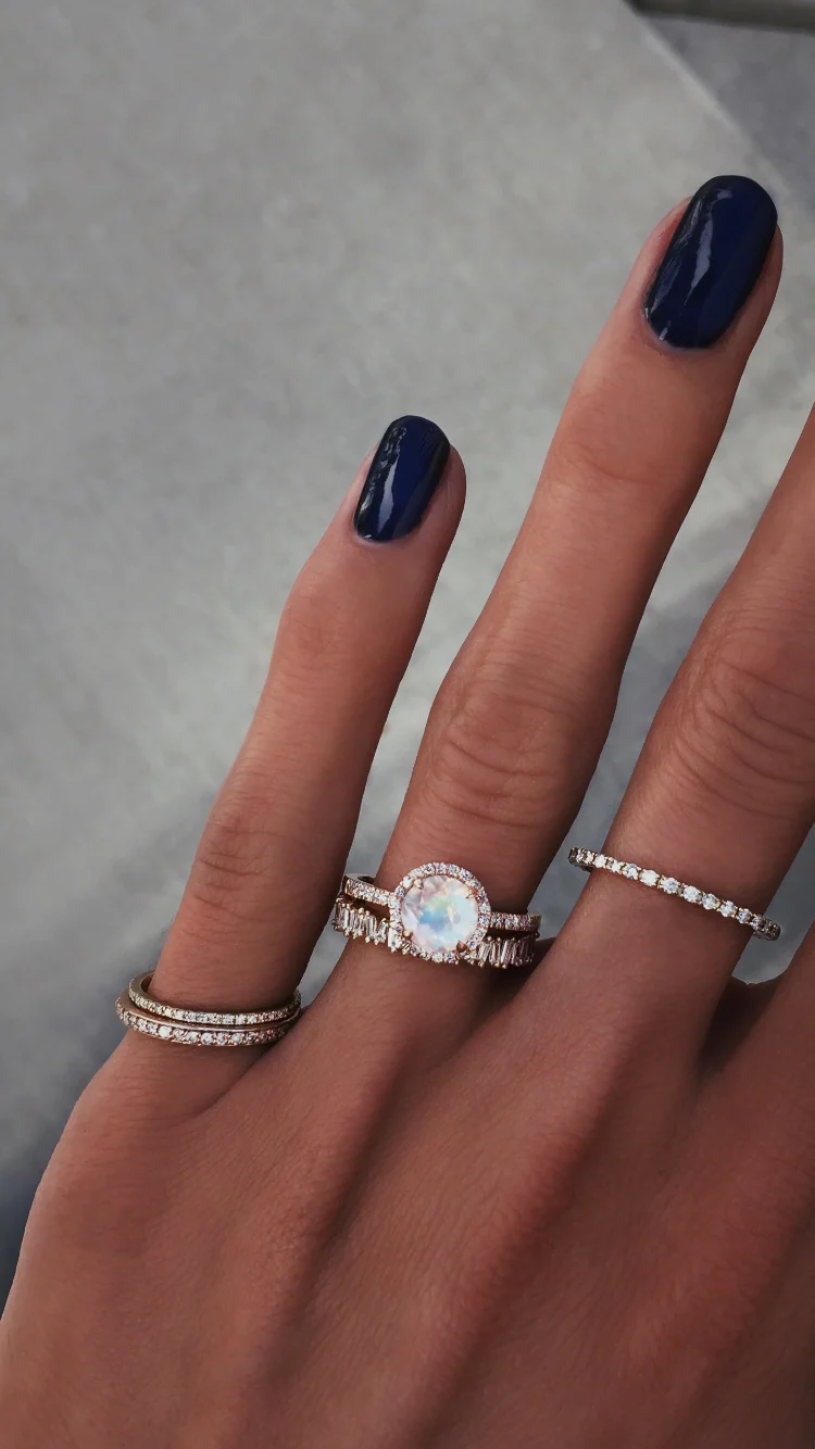 14kt gold jagged baguette diamond ring - Image 5