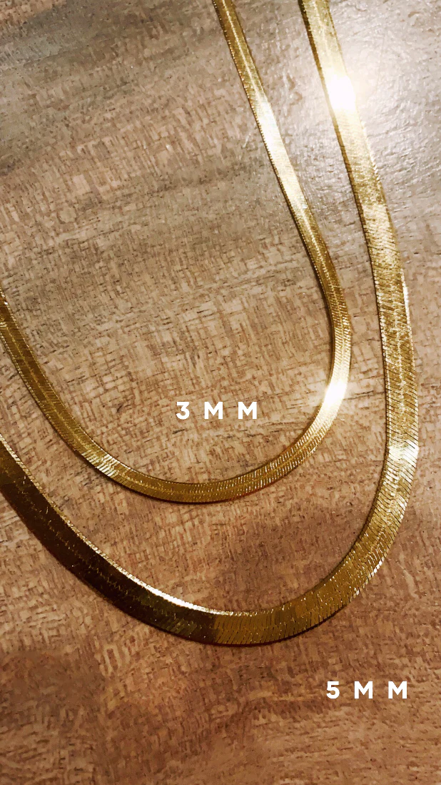 14kt gold herringbone necklace - Image 3