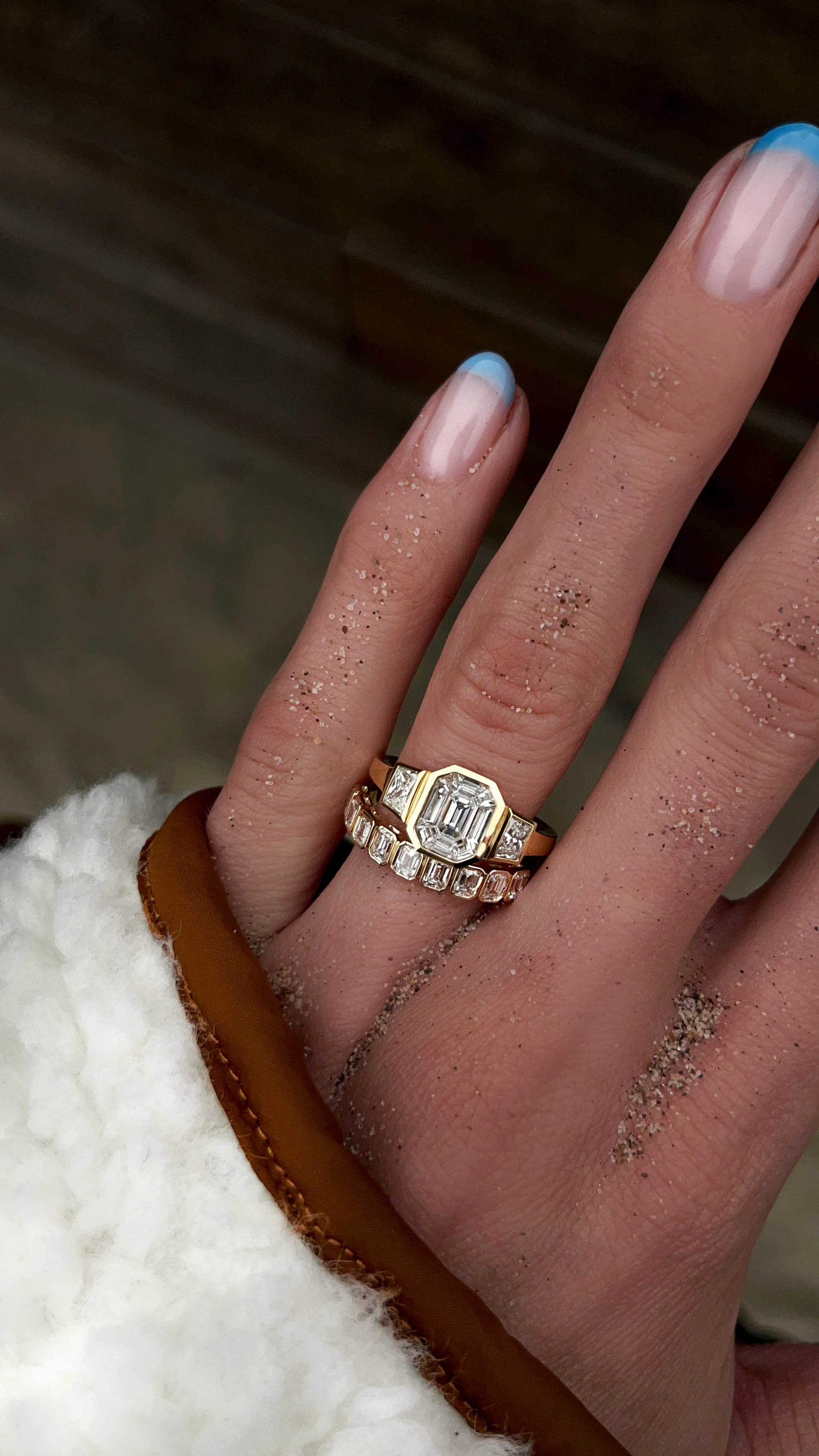 14kt gold illusion diamond deco ring - Image 2