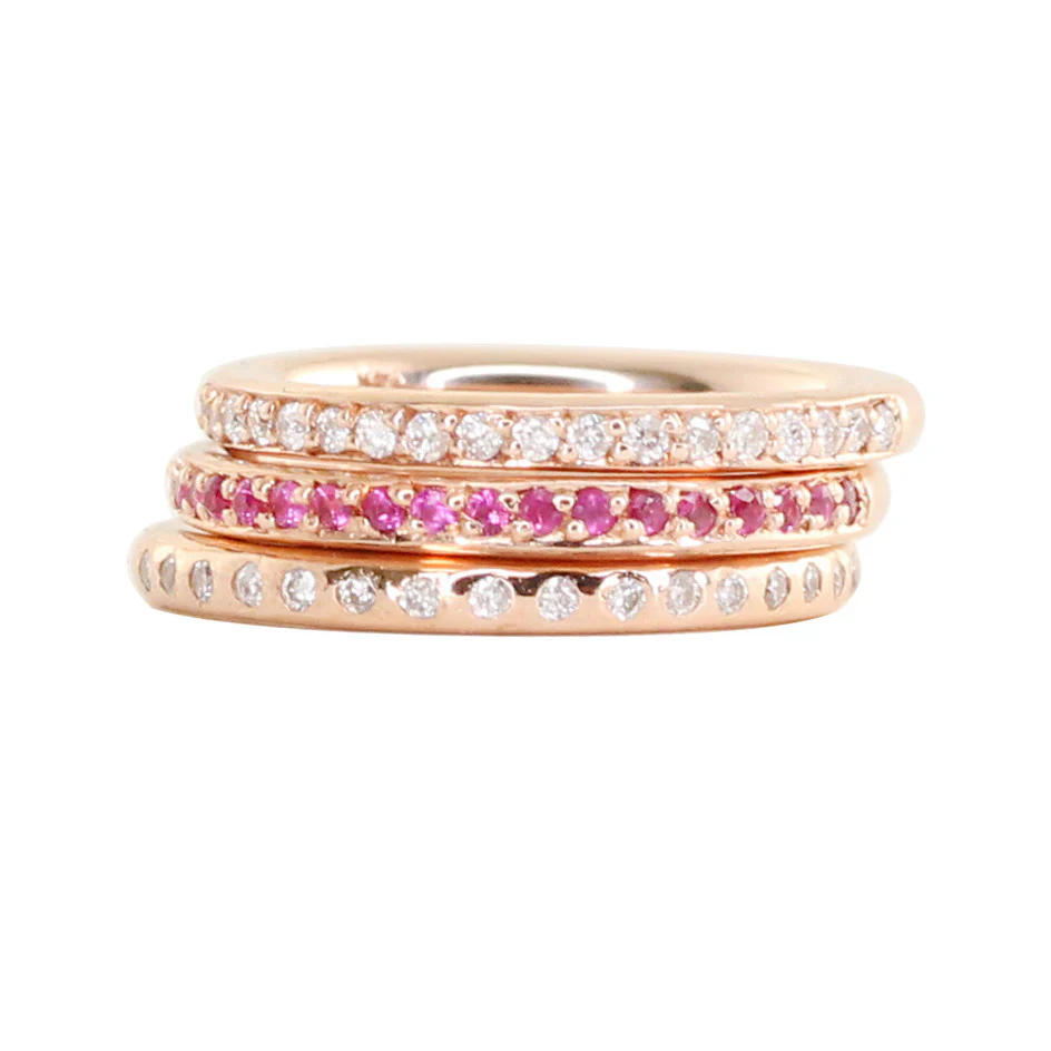 14kt gold and spaced white diamond ring - Image 7