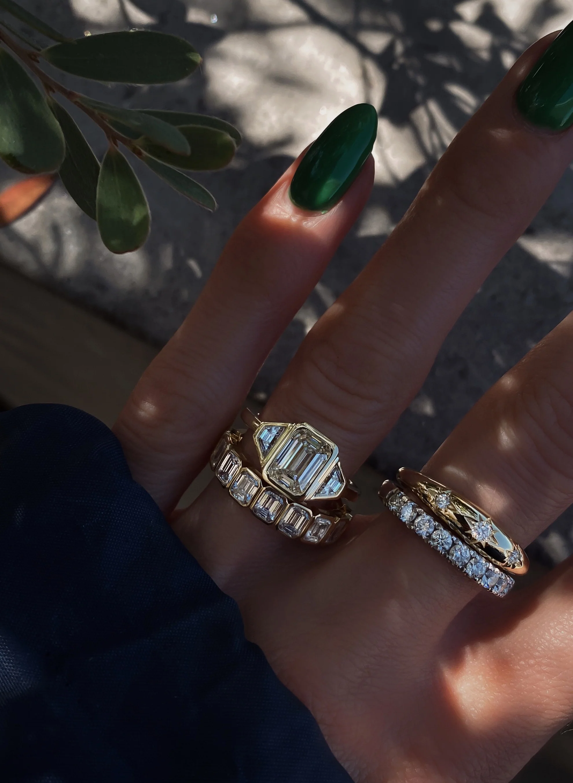 14kt gold single stone diamond deco ring - Image 2