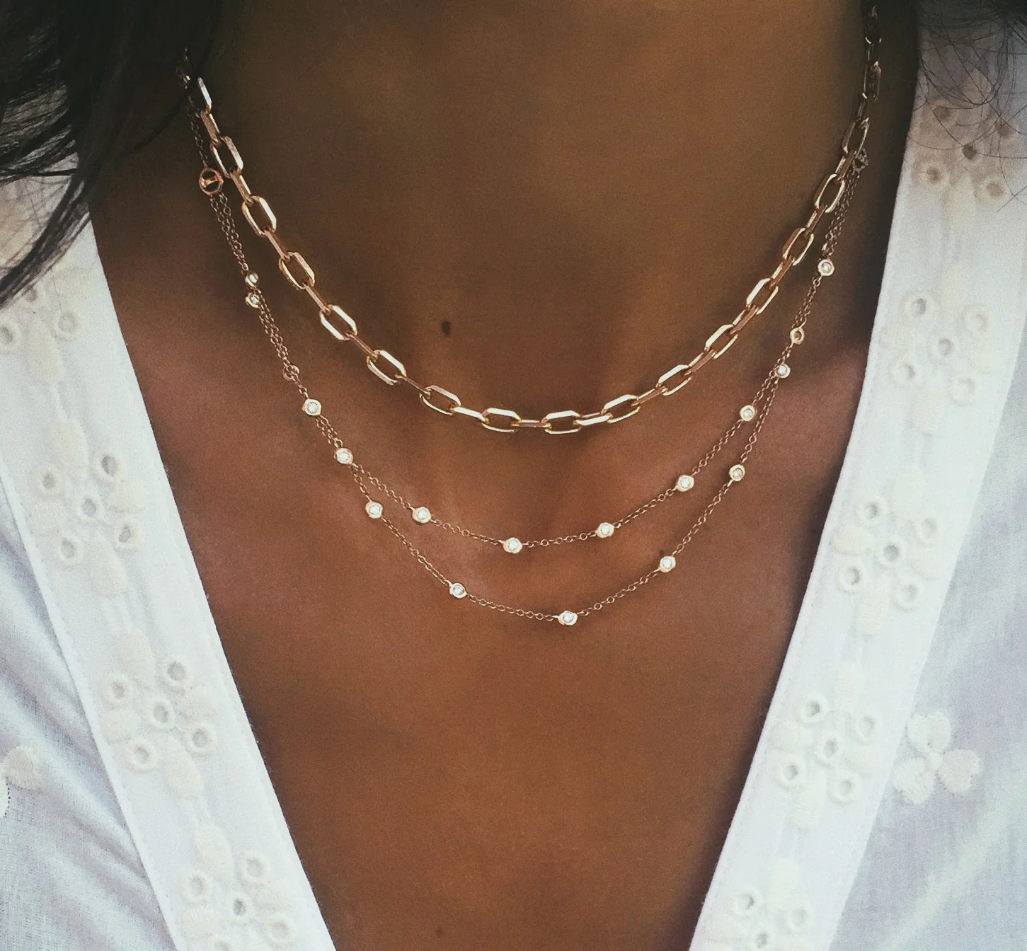 14kt gold thick paperclip chain - Image 4
