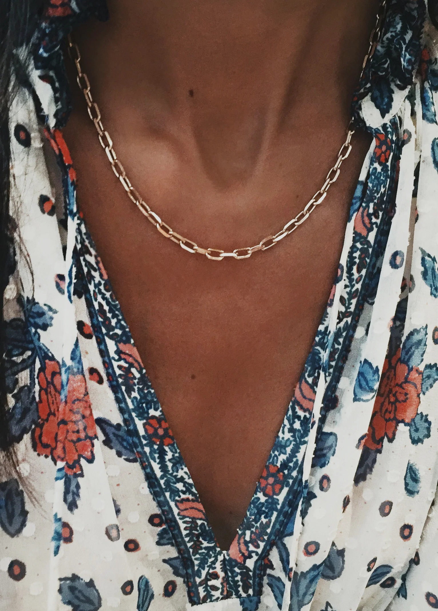 14kt gold thick paperclip chain - Image 5