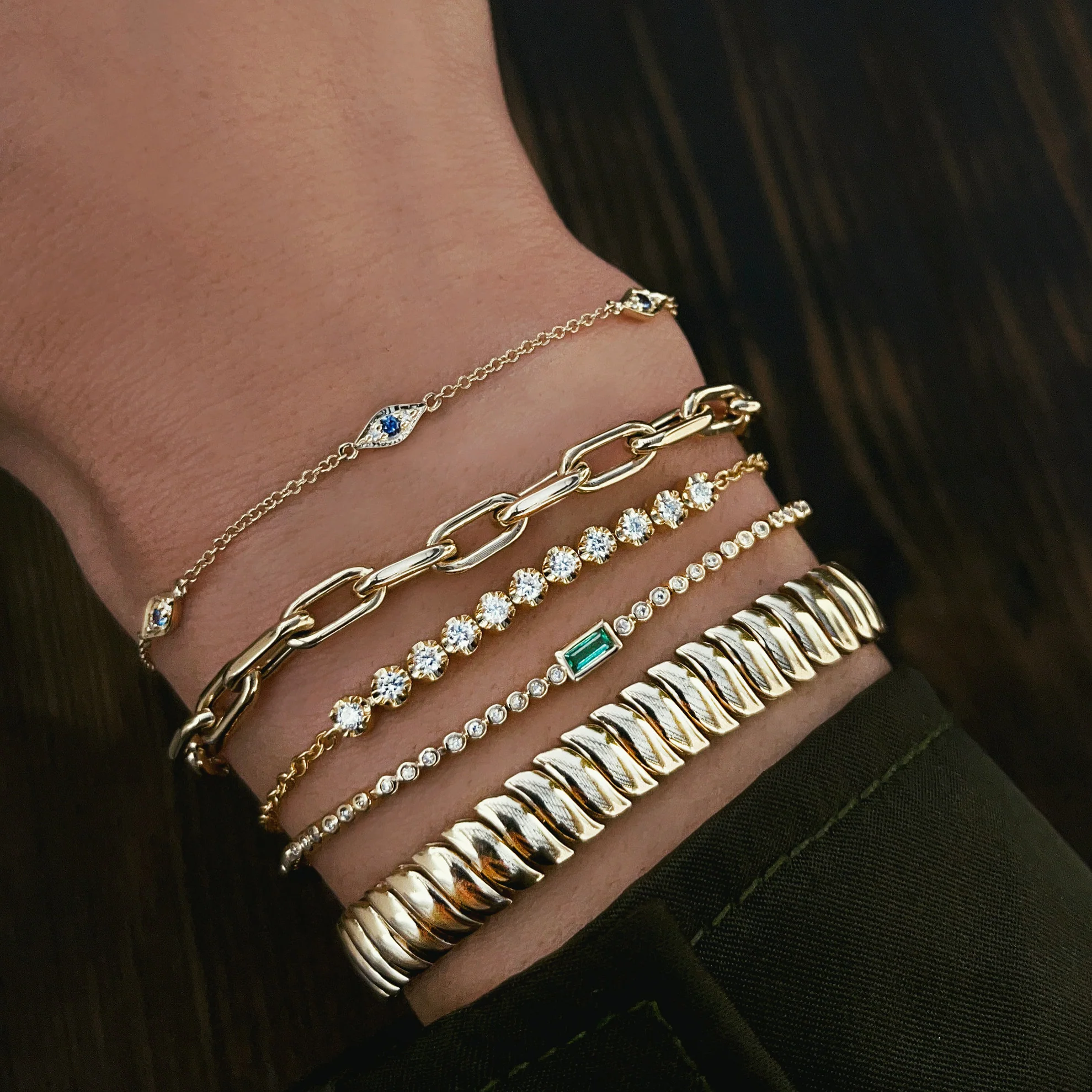 14kt gold thick paperclip chain bracelet - Image 3