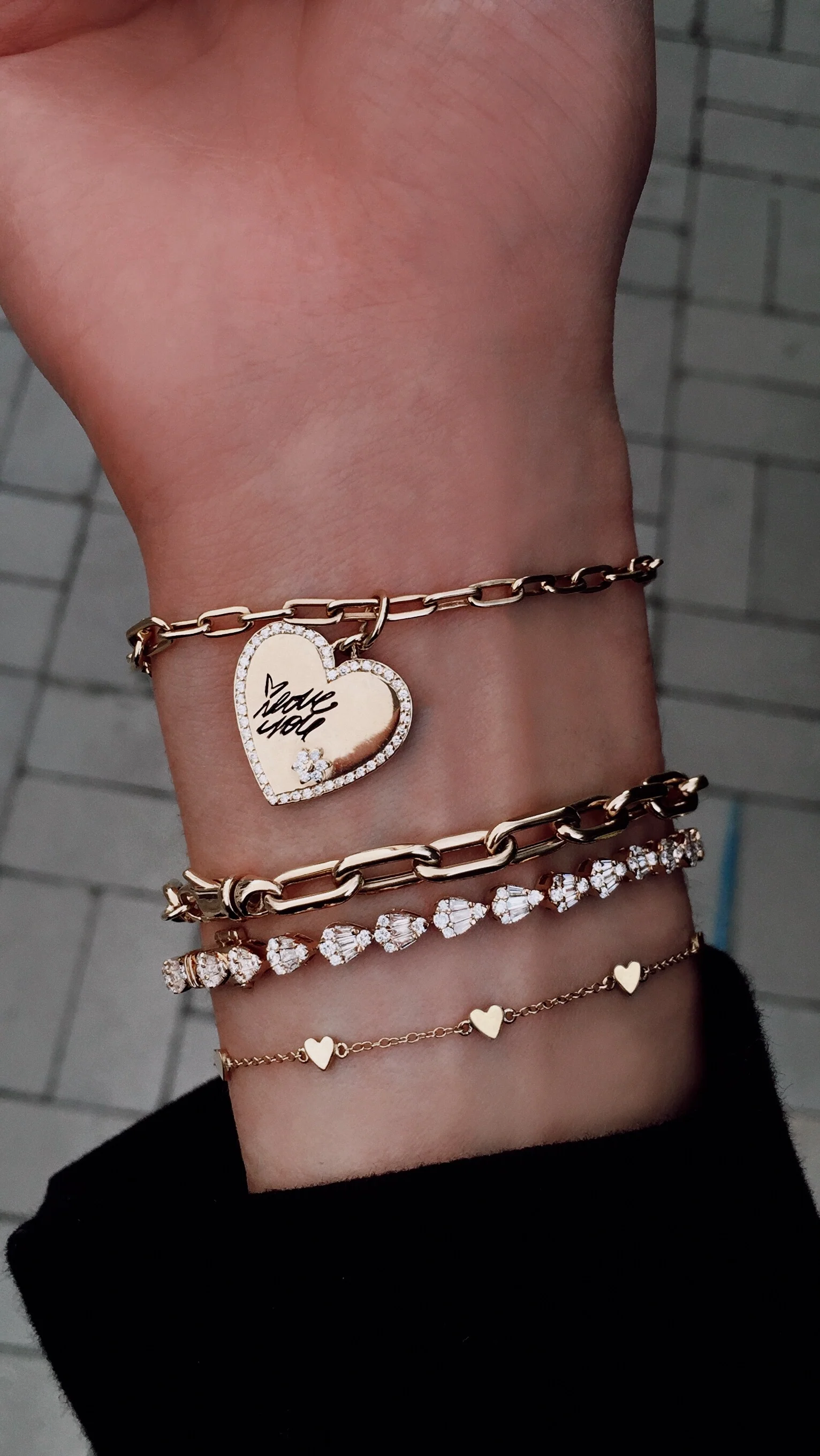 14kt gold thick paperclip chain bracelet - Image 7