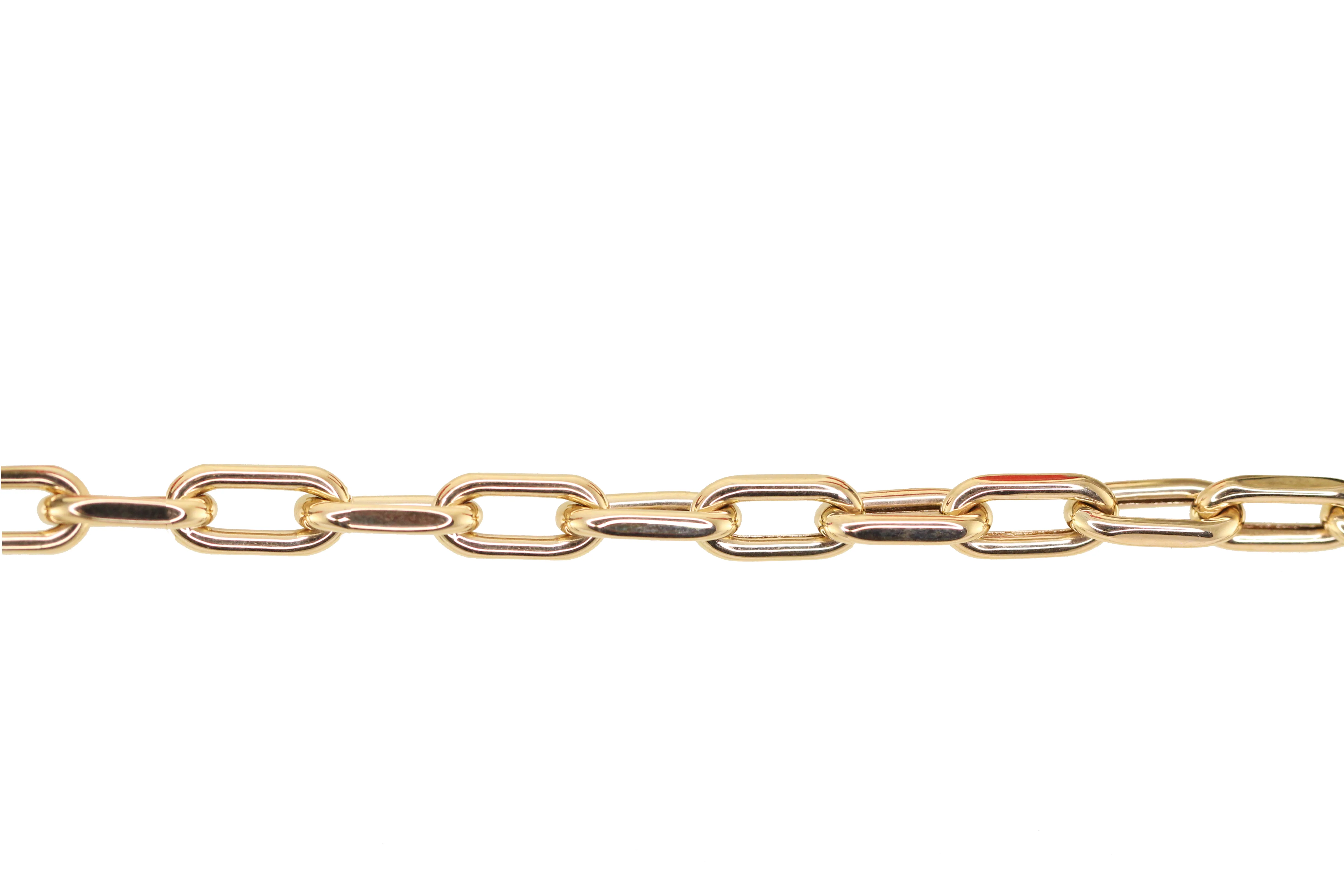 14kt gold thick paperclip chain bracelet - Image 8